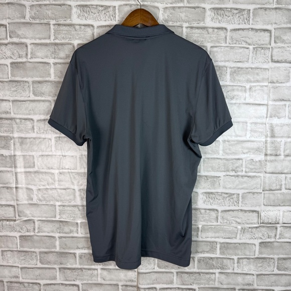 J. Lindeberg Dark Gray Enlarged Logo Performance Golf Polo Mens XL Regular Fit - Picture 4 of 7